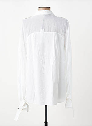 Chemisier coupe cintrée manches longues blanc HANA SAN femme