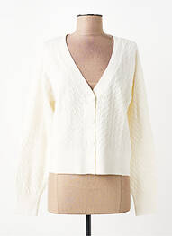 Gilet manches longues stretch beige YAYA femme