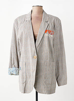Blazer poches beige ME369 femme