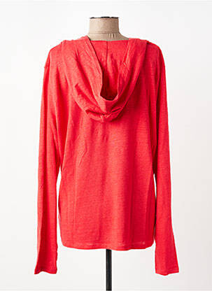Pull coupe cintrée manches longues rouge MAJESTIC FILATURES femme