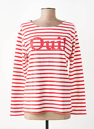T-shirt manches longues manches longues rouge LA PETITE FRANCAISE femme