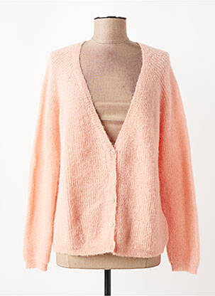 Gilet manches longues stretch rose LES TRICOTS DE LÉA femme