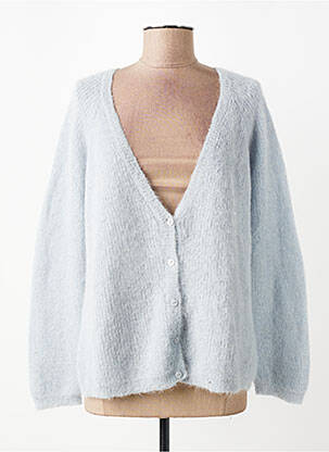 Gilet manches longues stretch bleu LES TRICOTS DE LÉA femme