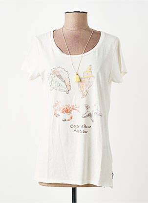 T-shirt imprimé fantaisie manches courtes jaune MAISON SCOTCH femme