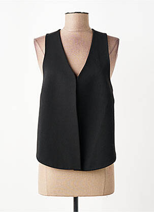 Gilet sans manche coupe cintrée noir HANA SAN femme