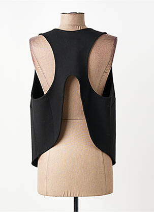 Gilet sans manche coupe cintrée noir HANA SAN femme