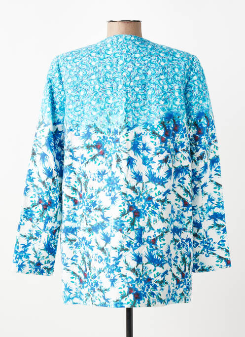Manteau long coupe cintrée sans capuche bleu SEE U SOON femme