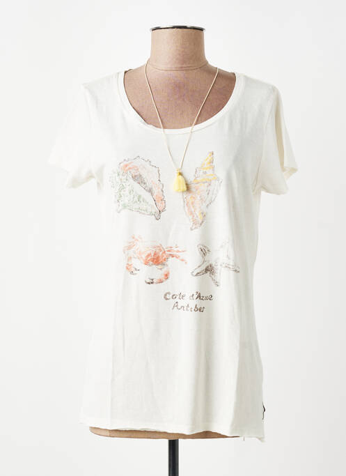 T-shirt imprimé fantaisie manches courtes jaune MAISON SCOTCH femme
