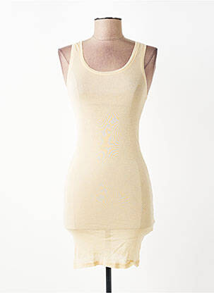 Robe mi-longue sans manche sans manche beige AMERICAN VINTAGE femme