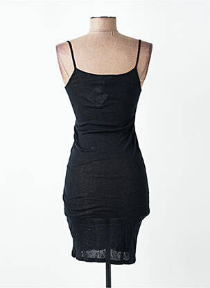 Robe mi-longue col rond fines bretelles noir AMERICAN VINTAGE femme
