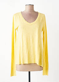 T-shirt manches longues manches longues jaune AMERICAN VINTAGE femme