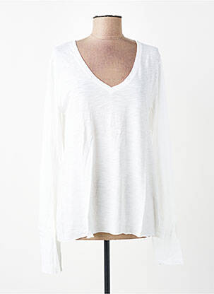 T-shirt manches longues manches longues blanc AMERICAN VINTAGE femme