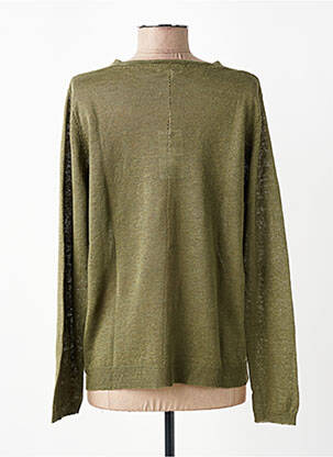 Pull tissage chiné manches longues vert HARTFORD femme