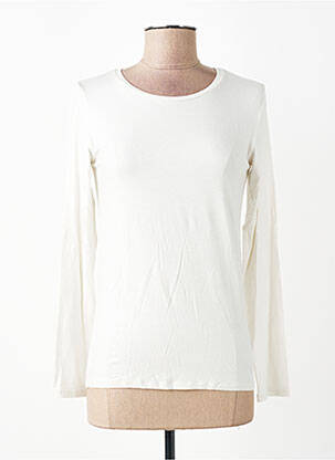 T-shirt manches longues manches longues blanc MAJESTIC FILATURES femme