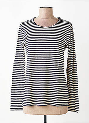 T-shirt manches longues manches longues bleu MAJESTIC FILATURES femme