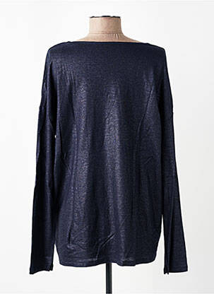 Top stretch manches longues bleu MAJESTIC FILATURES femme