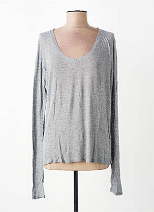 T-shirt manches longues manches longues gris AMERICAN VINTAGE femme