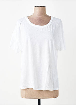T-shirt stretch manches courtes blanc AMERICAN VINTAGE femme