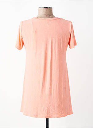 T-shirt stretch manches courtes orange MAJESTIC FILATURES femme