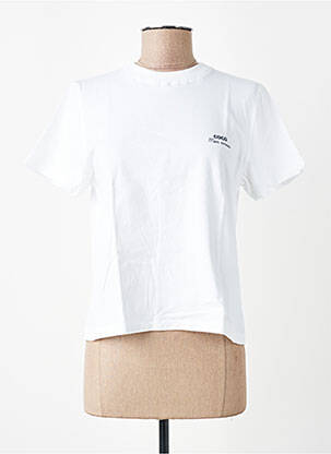 T-shirt stretch manches courtes blanc MADEMOISELLE FANI femme