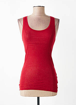 Débardeur coupe ajustée sans manche rouge AMERICAN VINTAGE femme