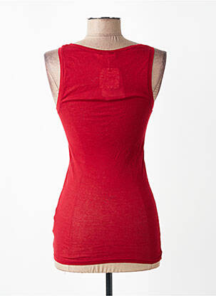 Débardeur coupe ajustée sans manche rouge AMERICAN VINTAGE femme