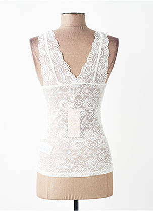 Top stretch sans manche blanc CREAM femme