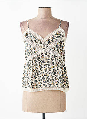 Top stretch fines bretelles beige FIVE femme