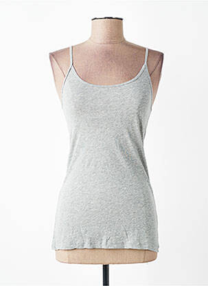 Top stretch fines bretelles gris AMERICAN VINTAGE femme