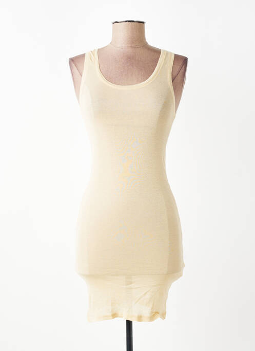 Robe mi-longue sans manche sans manche beige AMERICAN VINTAGE femme