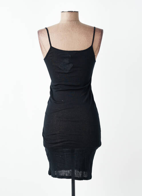 Robe mi-longue col rond fines bretelles noir AMERICAN VINTAGE femme