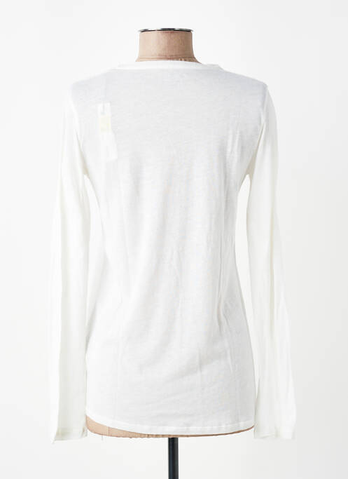 T-shirt manches longues manches longues beige MAJESTIC FILATURES femme