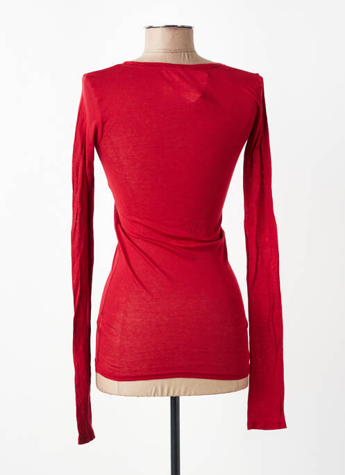 T-shirt manches longues manches longues rouge AMERICAN VINTAGE femme