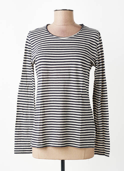 T-shirt manches longues manches longues bleu MAJESTIC FILATURES femme