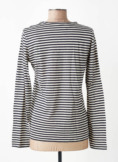 T-shirt manches longues manches longues bleu MAJESTIC FILATURES femme
