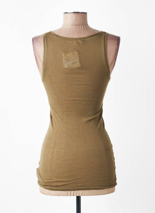 Débardeur coupe ajustée sans manche vert AMERICAN VINTAGE femme
