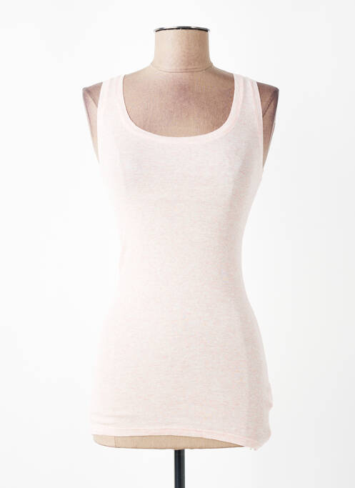 Débardeur coupe ajustée sans manche rose AMERICAN VINTAGE femme