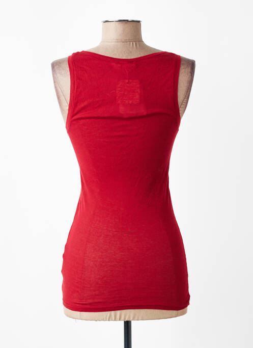 Débardeur coupe ajustée sans manche rouge AMERICAN VINTAGE femme