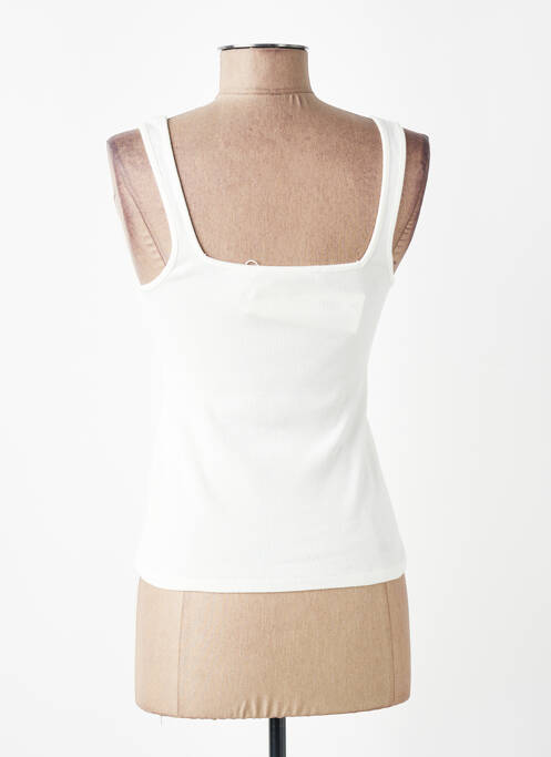 Top col carré fines bretelles beige YAYA femme