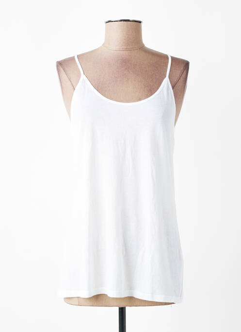 Top tissage jersey fines bretelles blanc AMERICAN VINTAGE femme