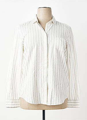 Chemisier coupe cintrée manches longues beige HARTFORD femme