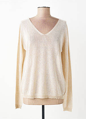 Pull col v manches longues or KOCCA femme