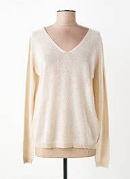 Pull col v manches longues or KOCCA femme