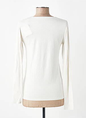Top stretch manches longues blanc MAJESTIC FILATURES femme