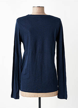 T-shirt manches longues manches longues bleu MAJESTIC FILATURES femme