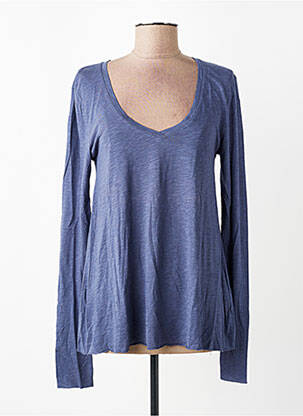 T-shirt manches longues manches longues bleu AMERICAN VINTAGE femme