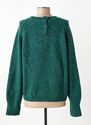 Pull tissage chiné manches longues vert ZILCH femme