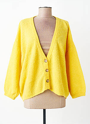 Gilet manches longues stretch jaune AMERICAN VINTAGE femme