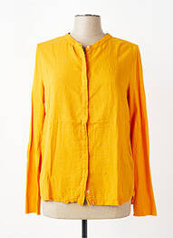 Chemisier tissage crêpe manches longues orange HARTFORD femme