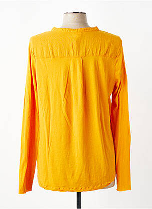 Chemisier col mao manches longues orange HARTFORD femme